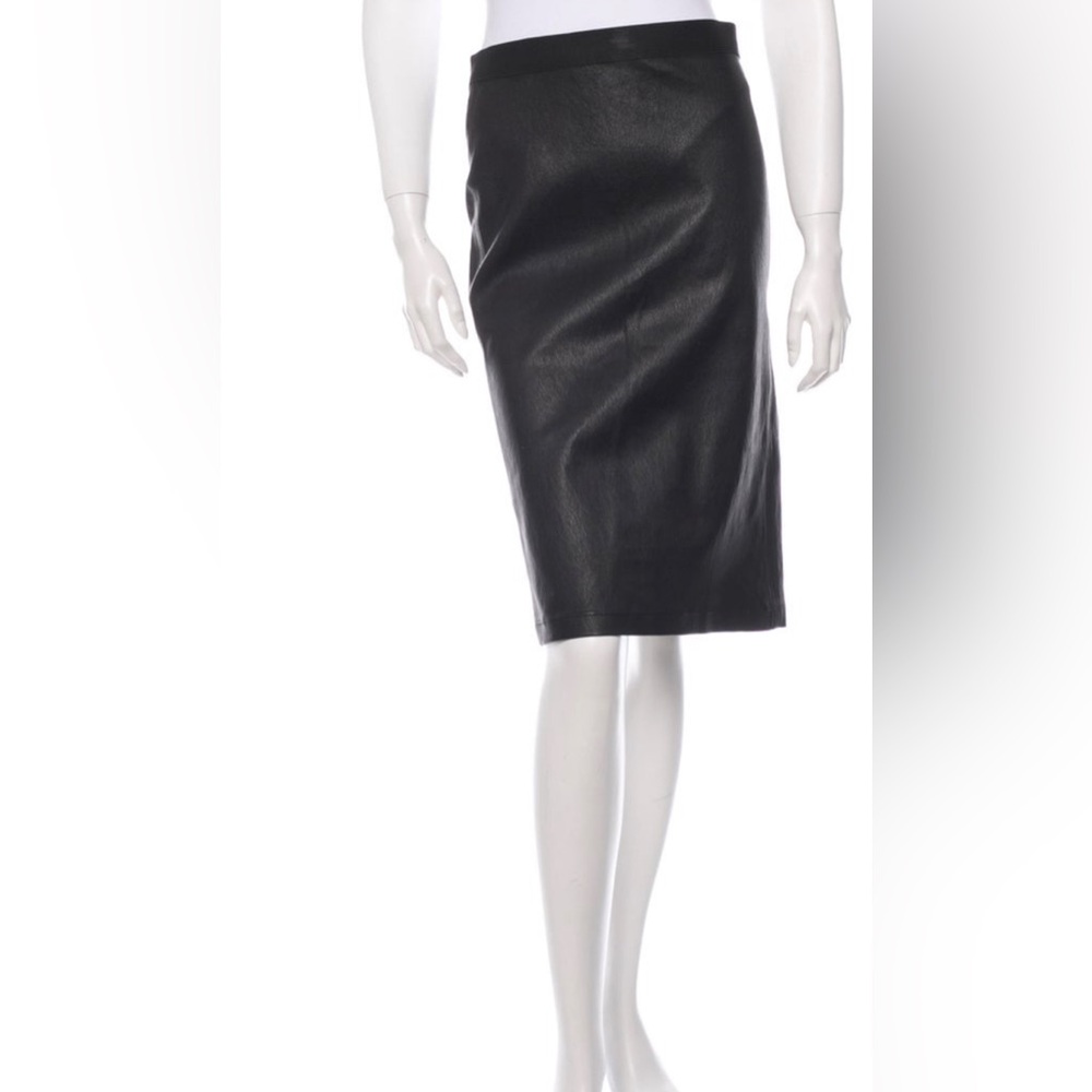 Helmet Lang Leather Pencil Skirt